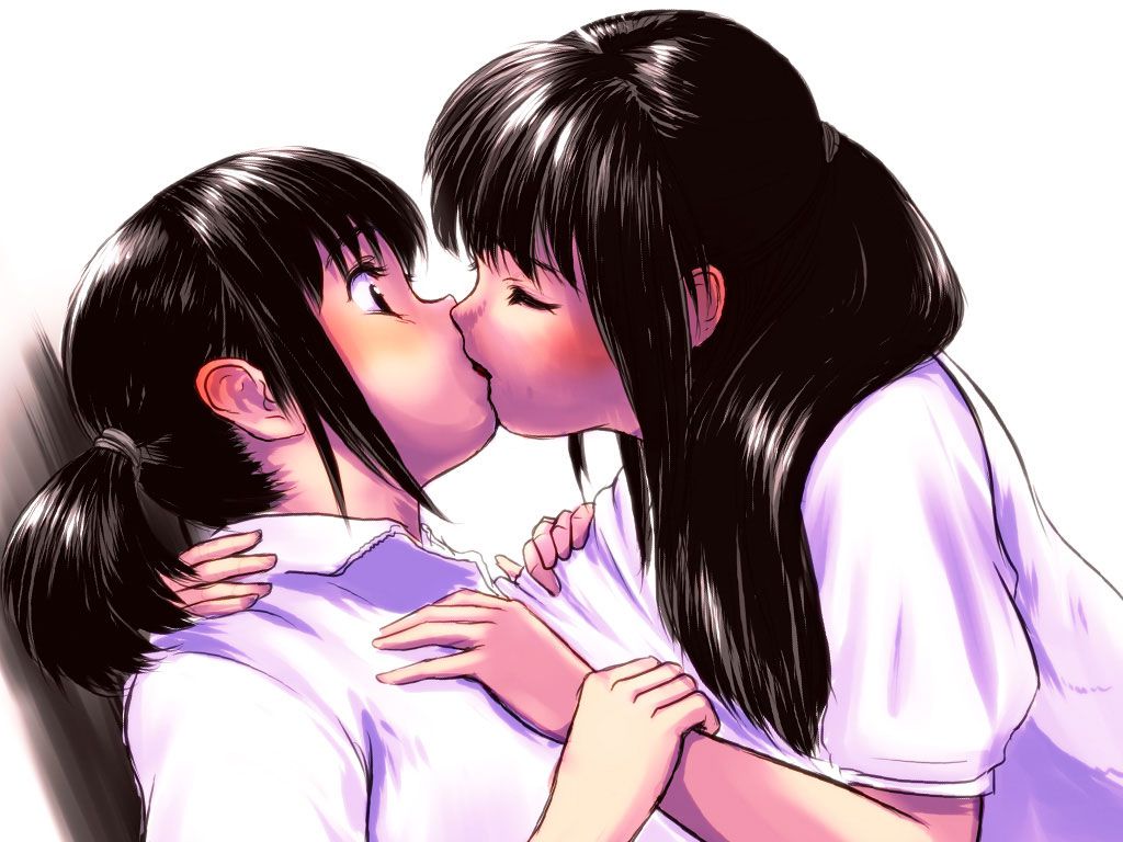 2D 48 images of girls kissing each other 13