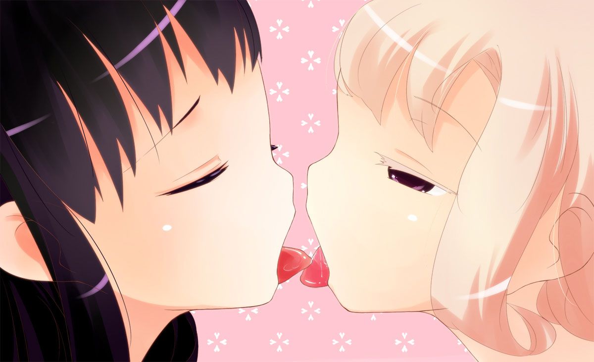 2D 48 images of girls kissing each other 14