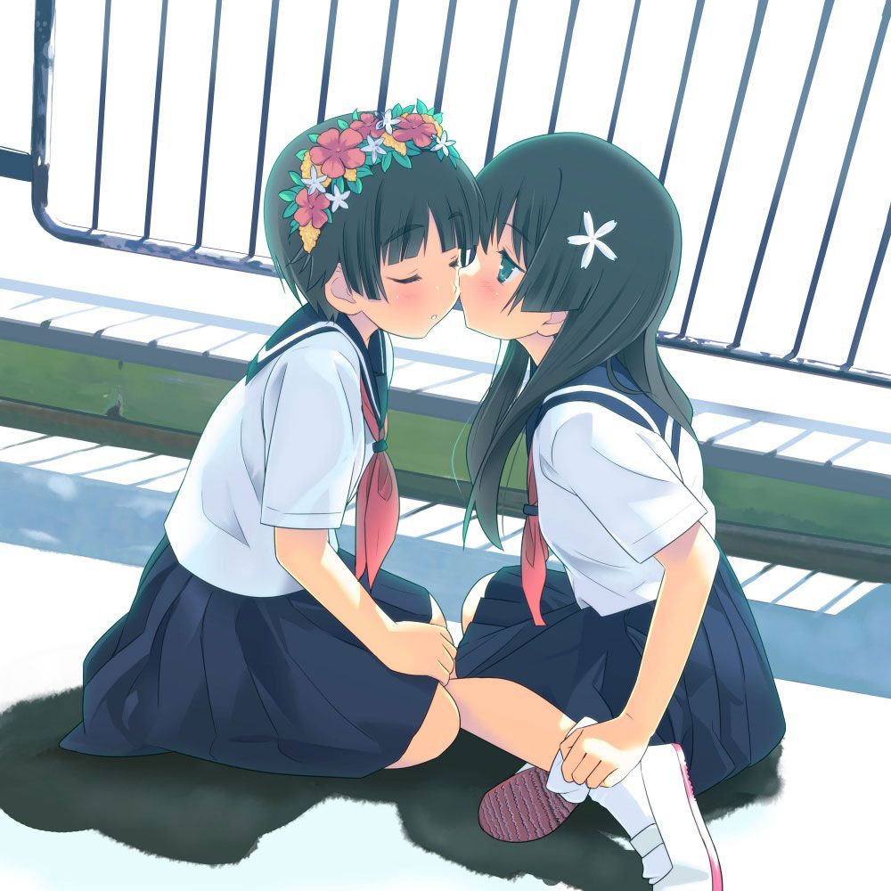 2D 48 images of girls kissing each other 21