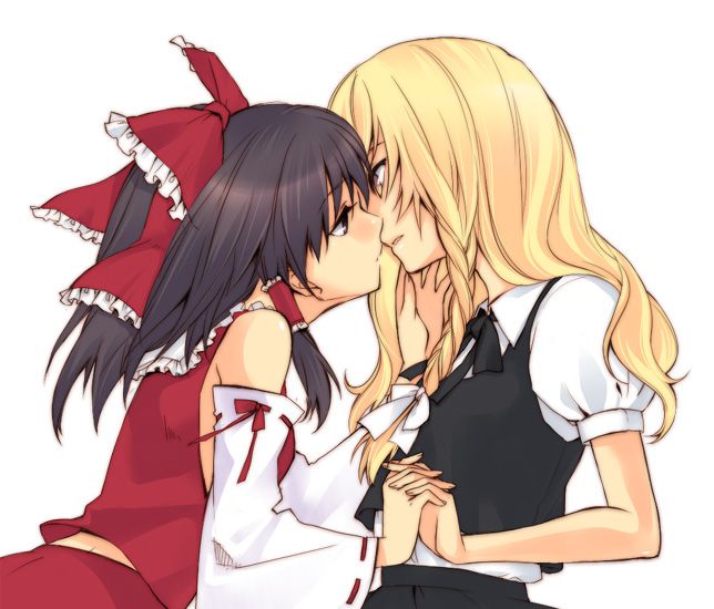 2D 48 images of girls kissing each other 3