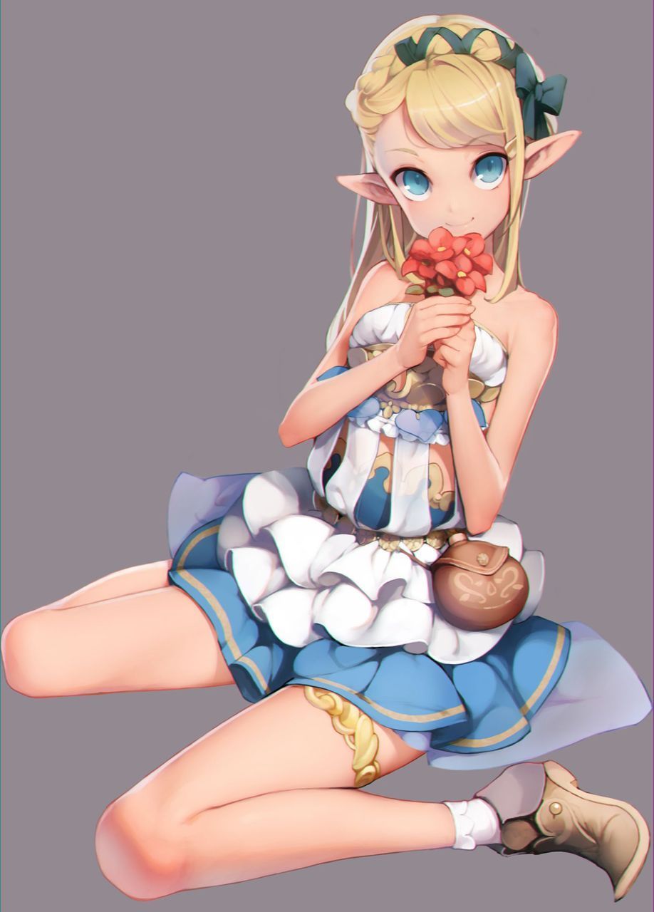 Two-dimensional erotic image of a Tongari eared elf girl who wants to suck her ears 1