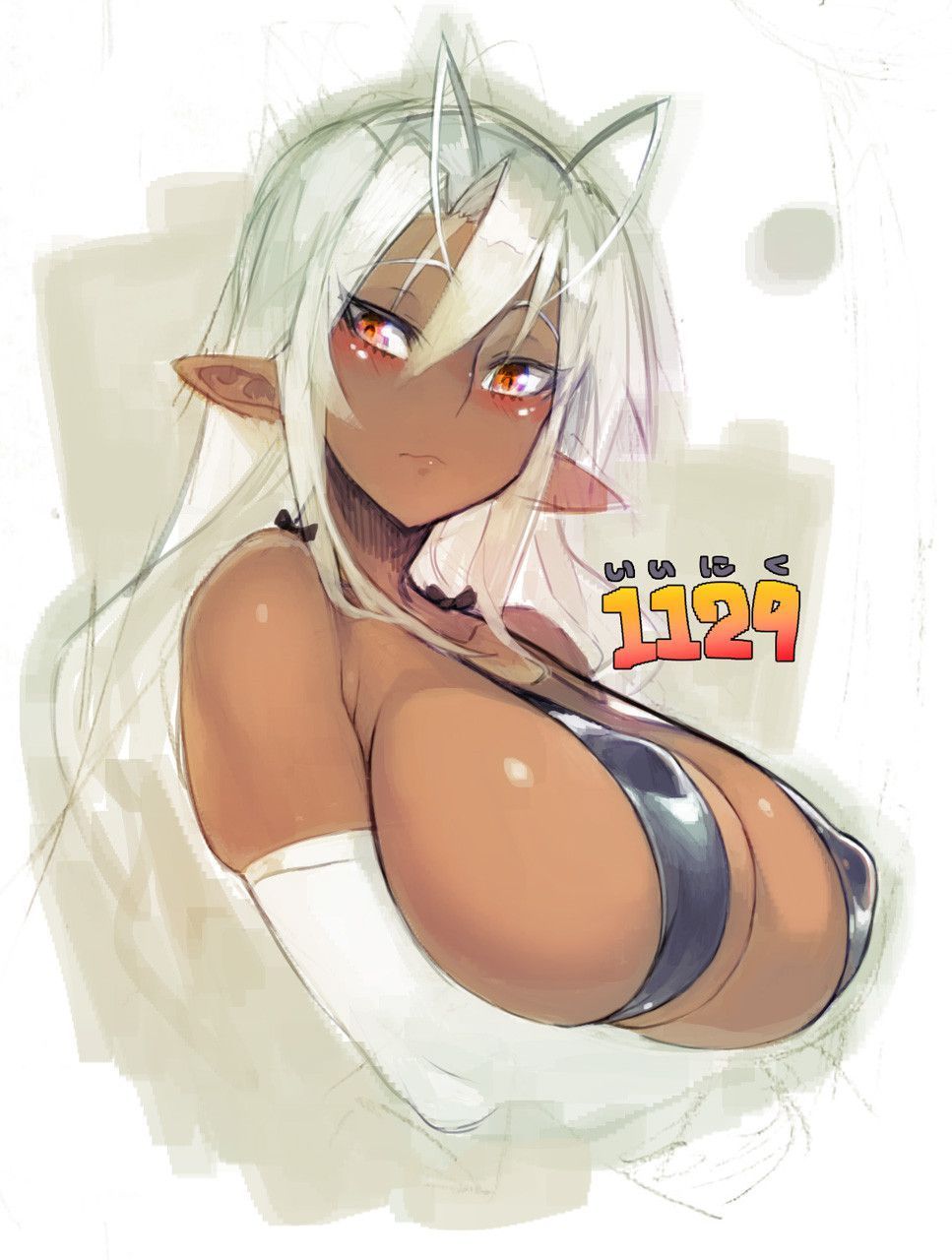 Two-dimensional erotic image of a Tongari eared elf girl who wants to suck her ears 10