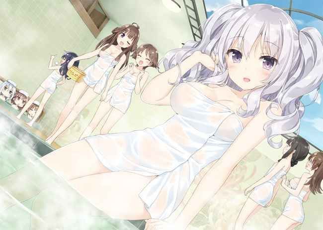 Erotic anime summary beautiful girls of a beautiful figure with a bath towel [40 sheets] 40