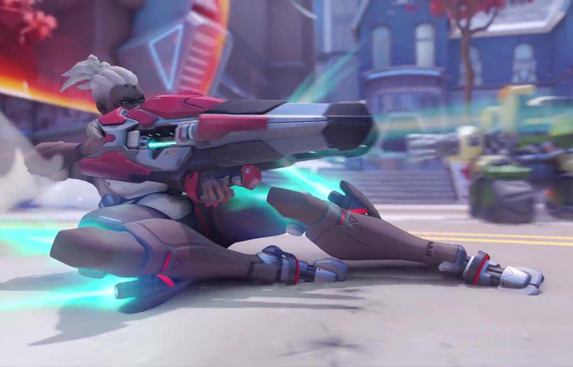 "Sojoan", a new character with a powerful rocket-equipped thigh with a whip whip of the Overwatch 2 machine 1