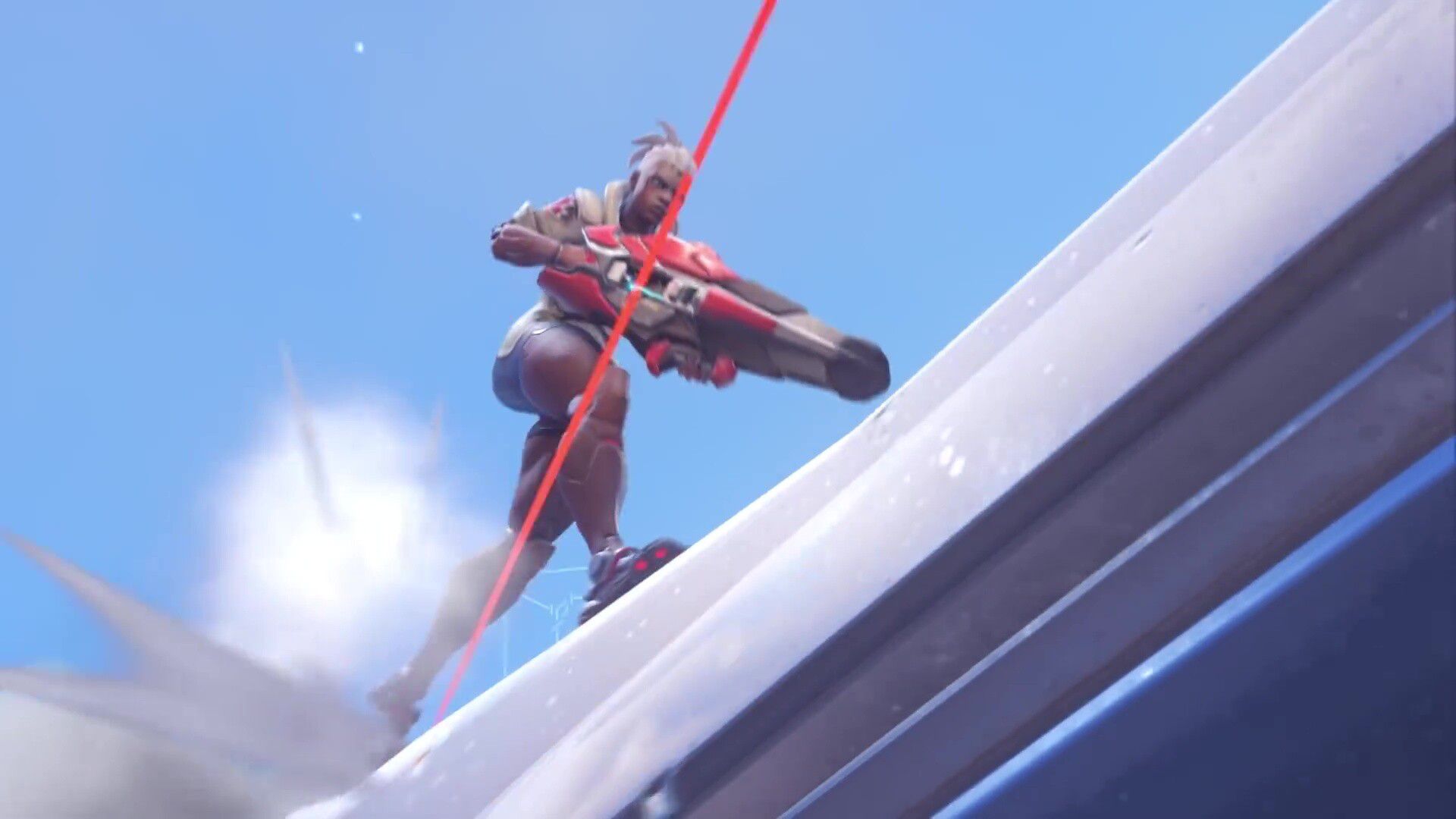 "Sojoan", a new character with a powerful rocket-equipped thigh with a whip whip of the Overwatch 2 machine 3