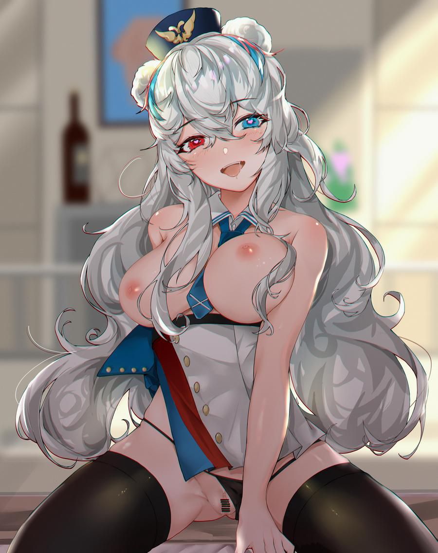 Two-dimensional erotic image of an ecchi estrus girl who is smiling and blushing 21