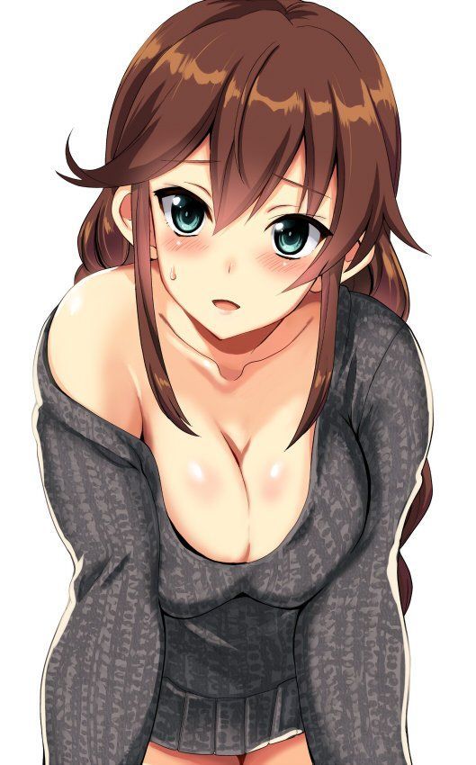 【Secondary erotic】 Here is an erotic image of a girl who only sweaters naked who wants to have sex as it is 1