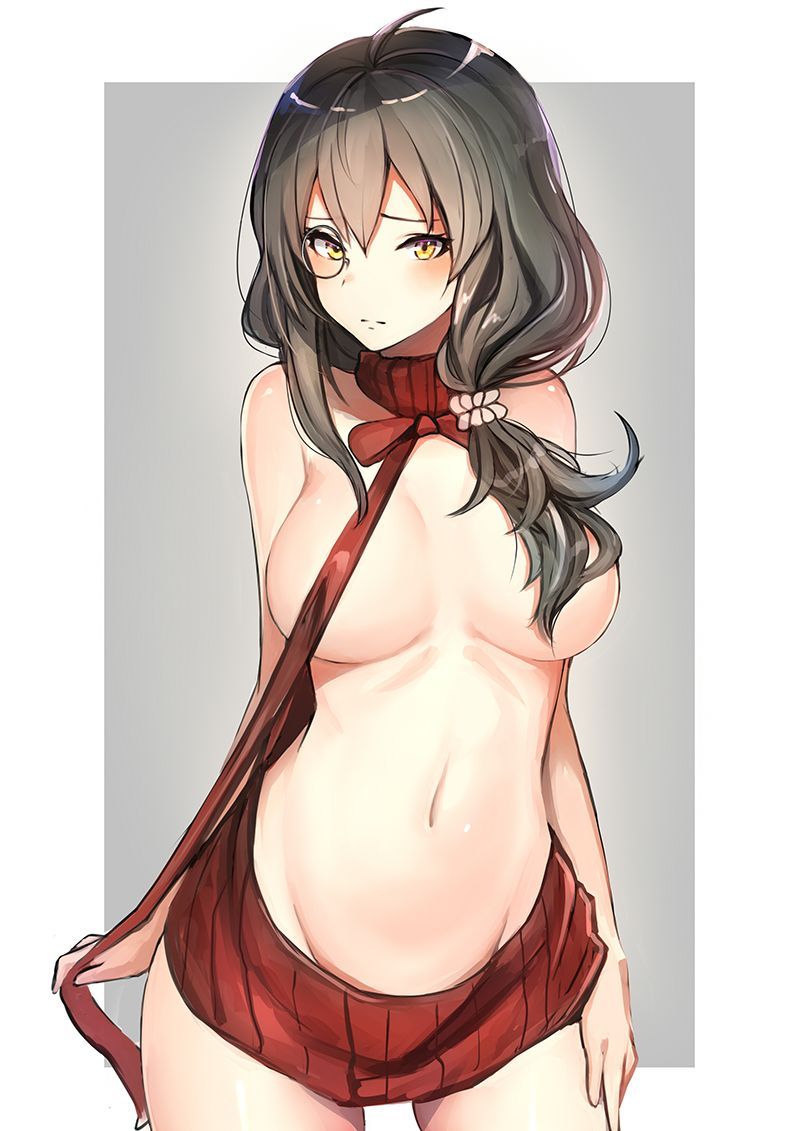 【Secondary erotic】 Here is an erotic image of a girl who only sweaters naked who wants to have sex as it is 14