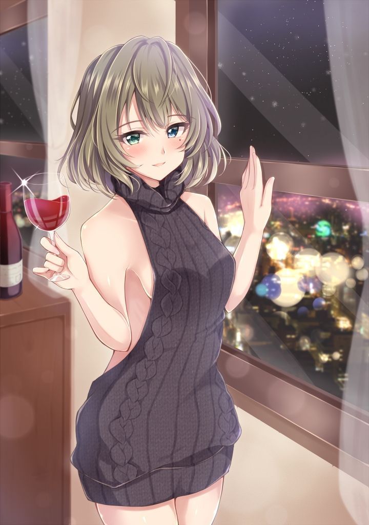 【Secondary erotic】 Here is an erotic image of a girl who only sweaters naked who wants to have sex as it is 15