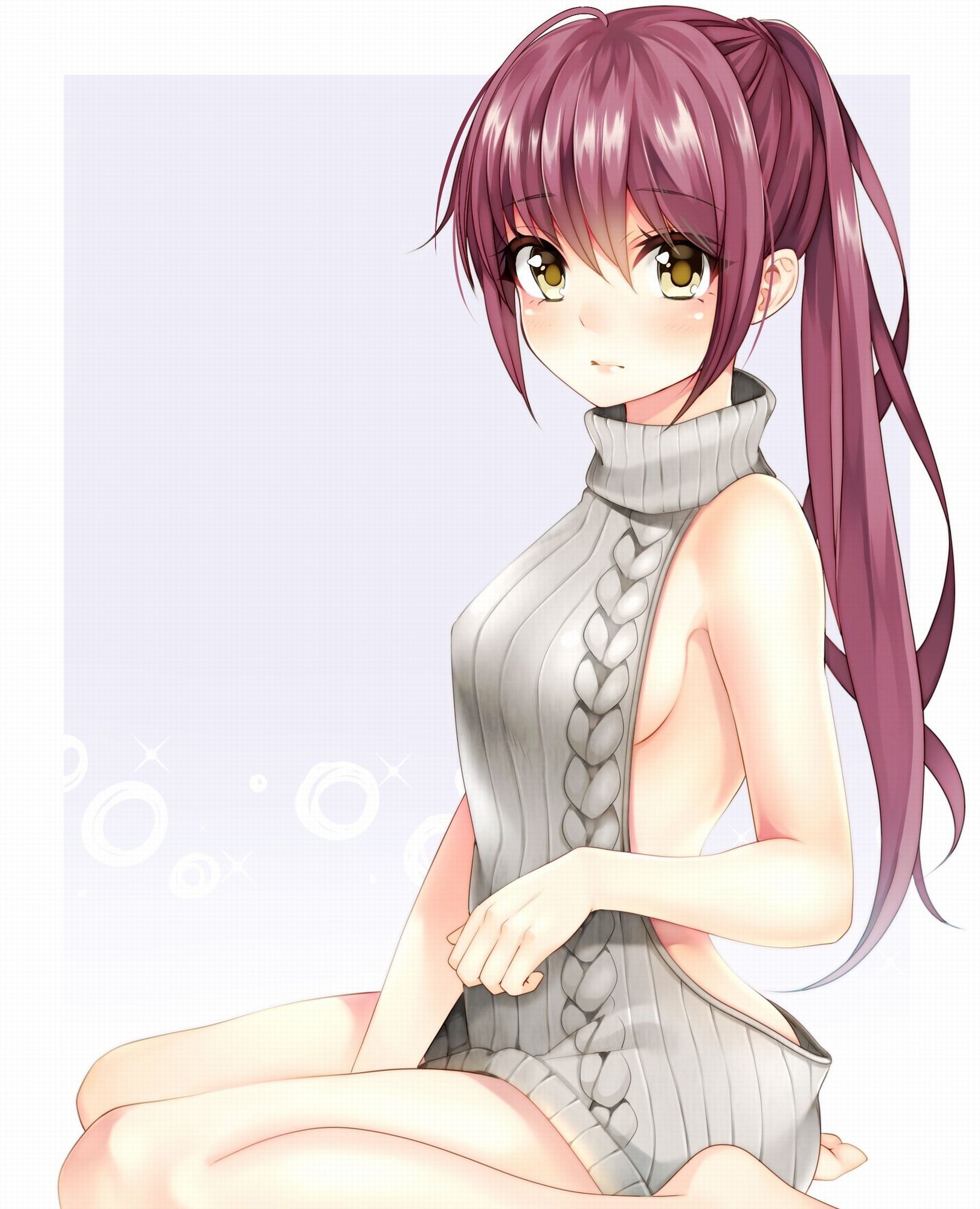 【Secondary erotic】 Here is an erotic image of a girl who only sweaters naked who wants to have sex as it is 16