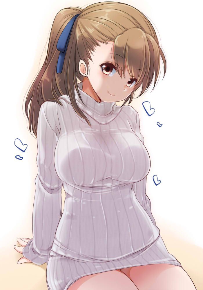 【Secondary erotic】 Here is an erotic image of a girl who only sweaters naked who wants to have sex as it is 17