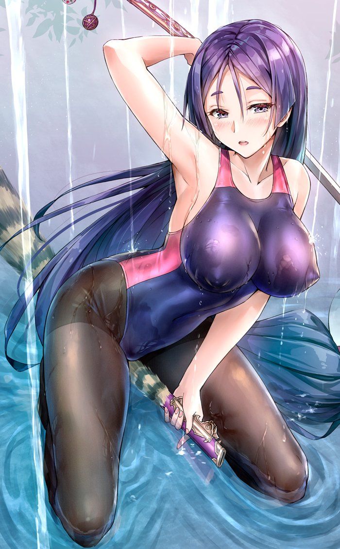 【Secondary erotic】 A image summary wearing swimming swimsuits and suku water on pantyhose 16