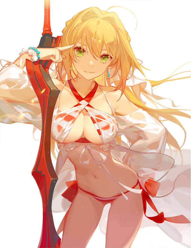 Nero Cloudis? Isn't it Saber? But it's okay to be blunt, but it's a two-dimensional erotic image of a girl 95