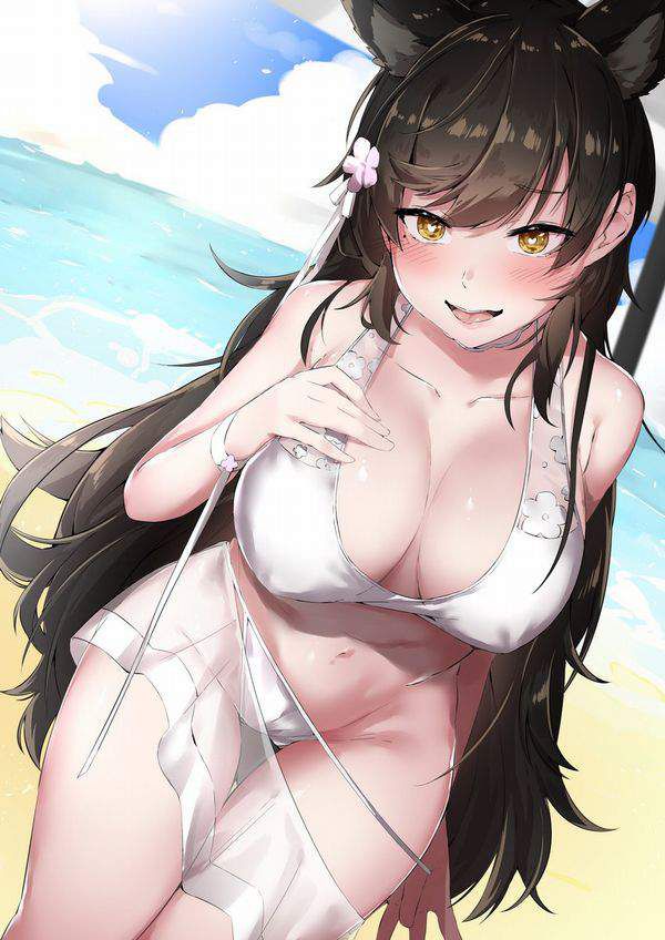 【Secondary erotic】 Here is the erotic image of girls who are exposing an obscene figure with a white swimsuit lewd 12