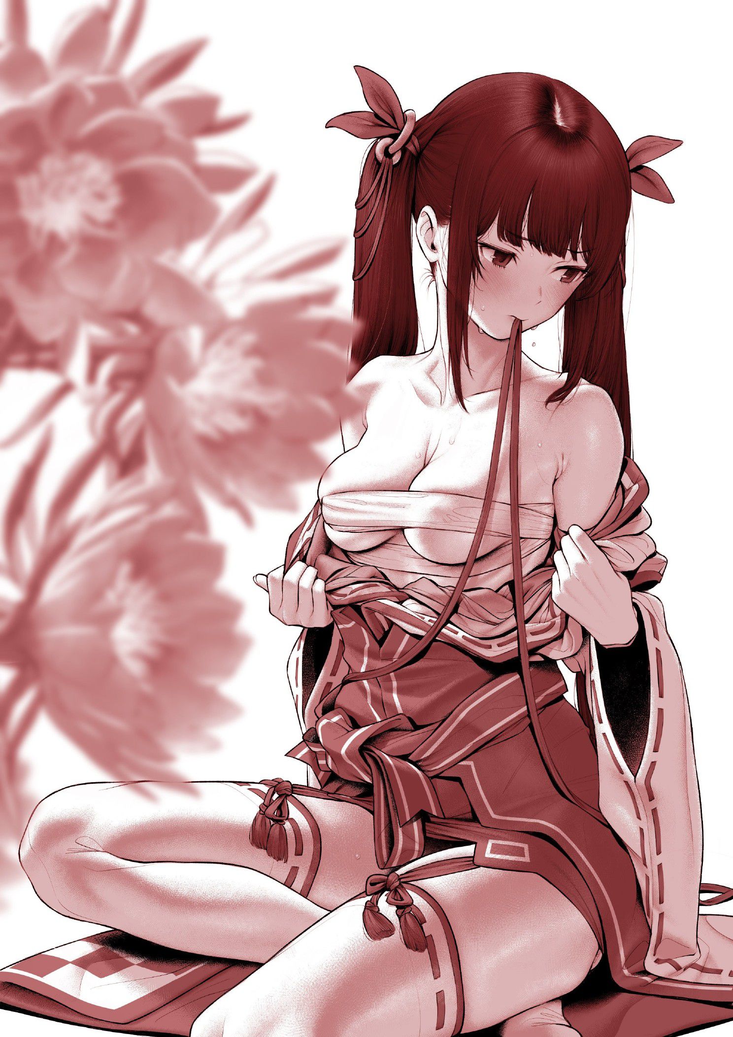 【Secondary erotic】 Here is the erotic image that the shrine maiden is acting and clothes 16