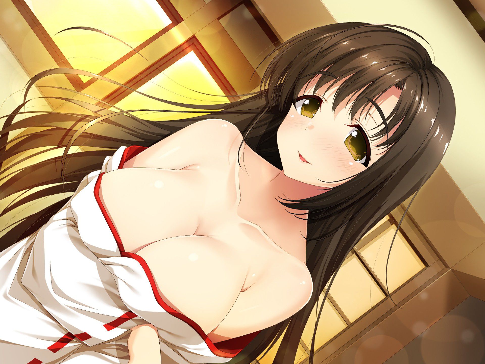 【Secondary erotic】 Here is the erotic image that the shrine maiden is acting and clothes 19