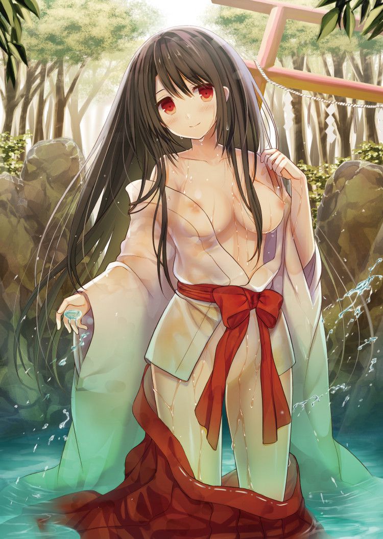【Secondary erotic】 Here is the erotic image that the shrine maiden is acting and clothes 2