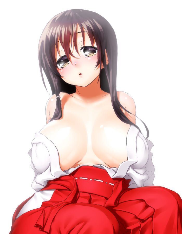 【Secondary erotic】 Here is the erotic image that the shrine maiden is acting and clothes 26