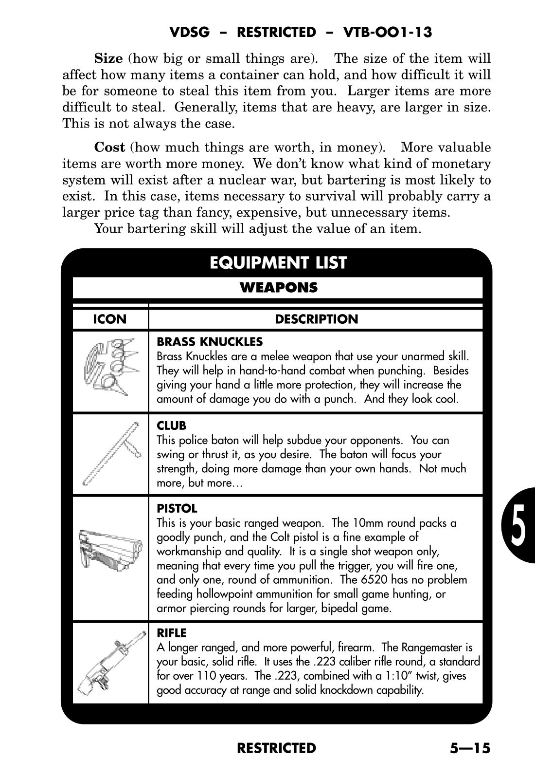 Fallout - game manual 93