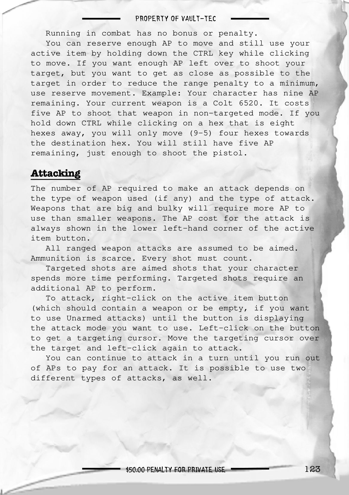 Fallout 2 - game manual 124