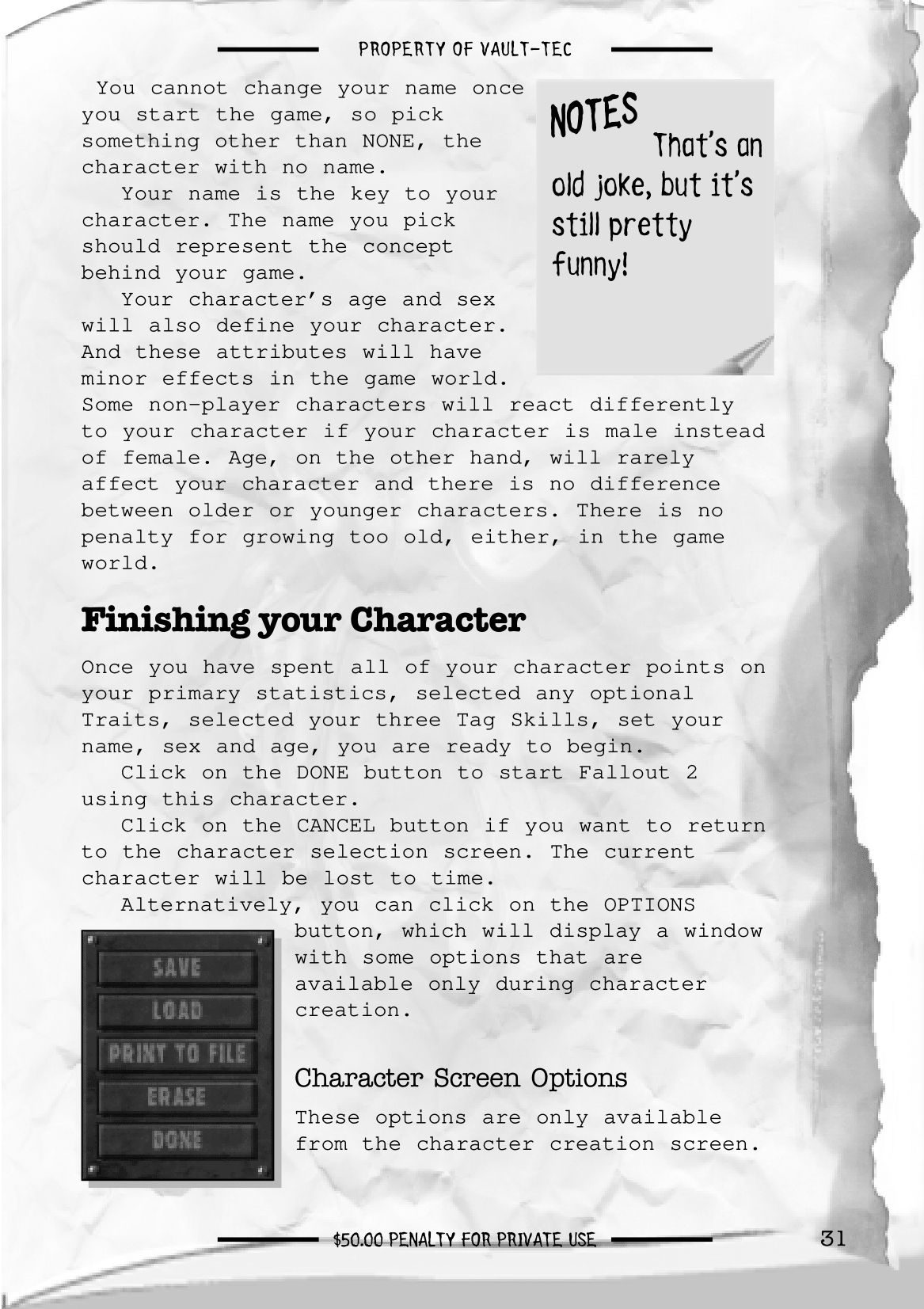 Fallout 2 - game manual 32