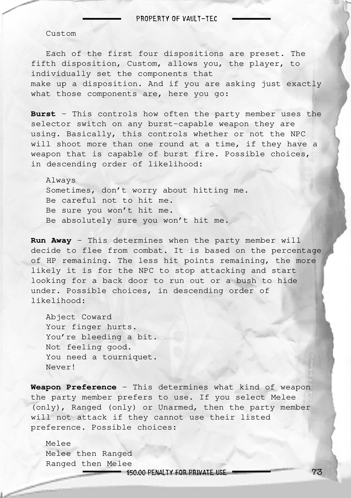 Fallout 2 - game manual 74