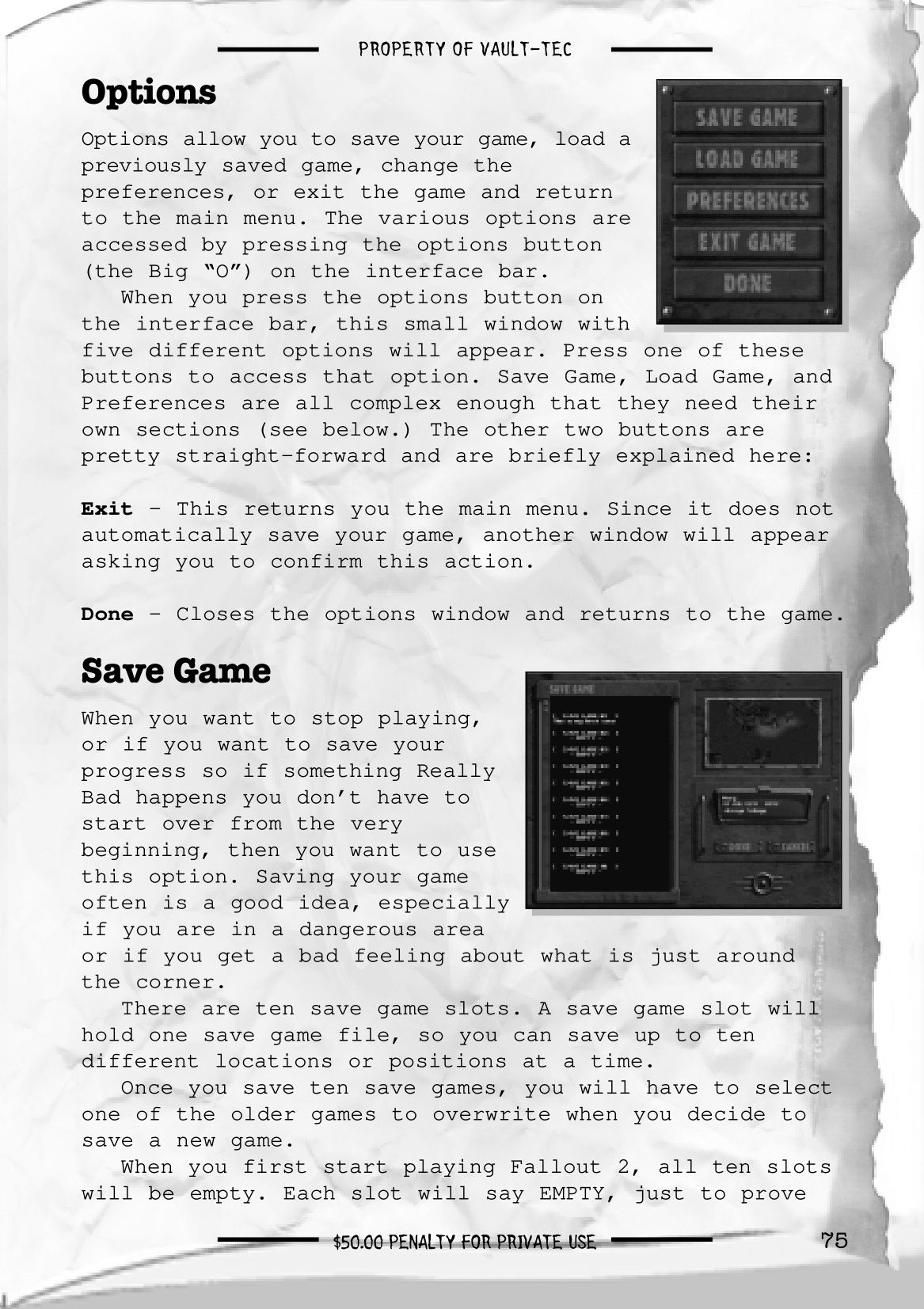 Fallout 2 - game manual 76