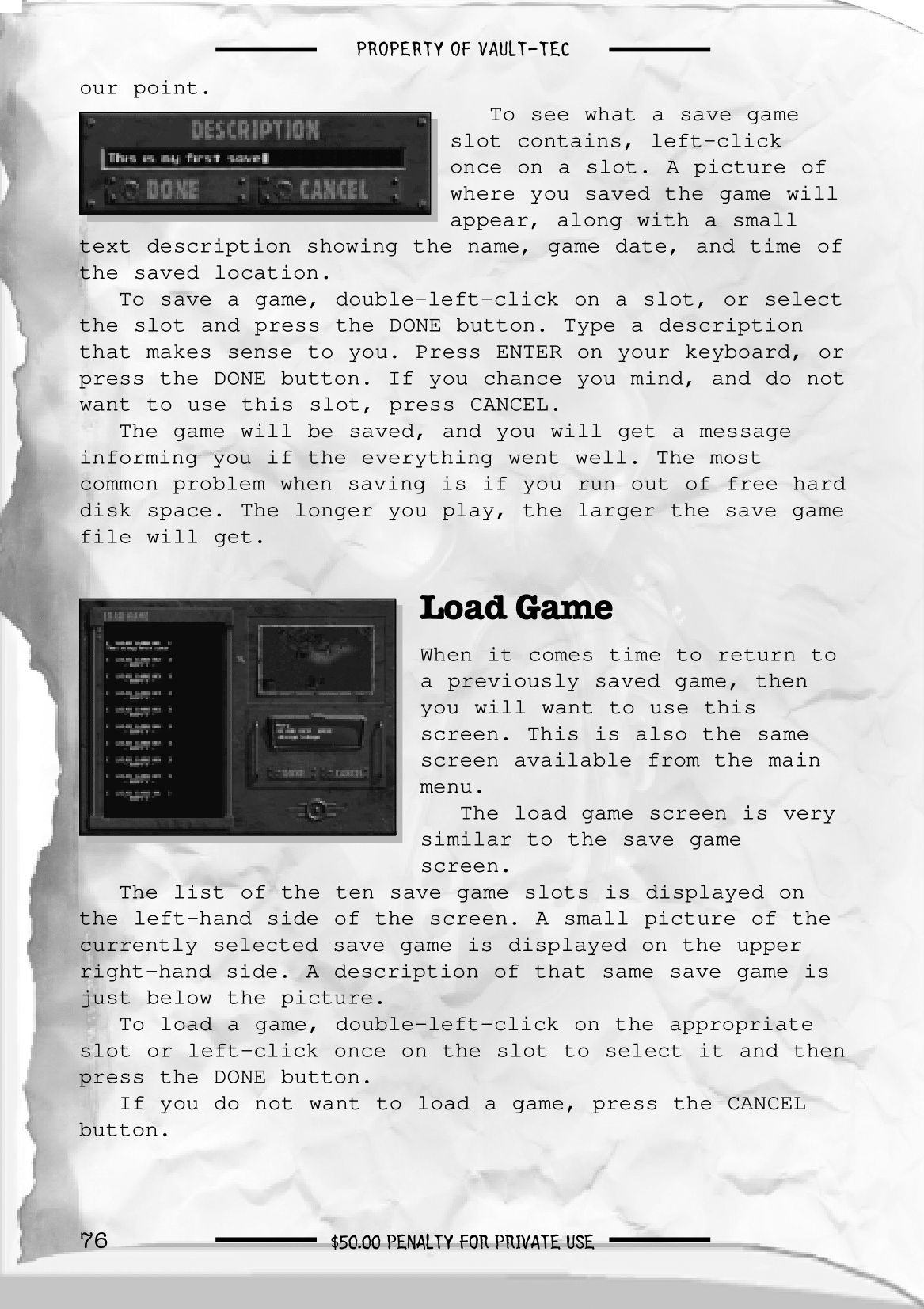 Fallout 2 - game manual 77