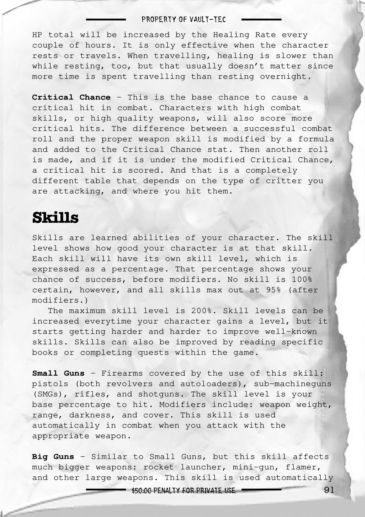 Fallout 2 - game manual 92