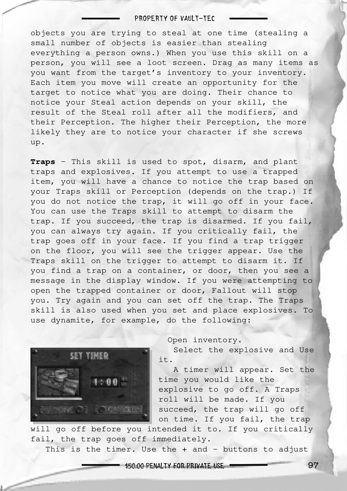 Fallout 2 - game manual 98