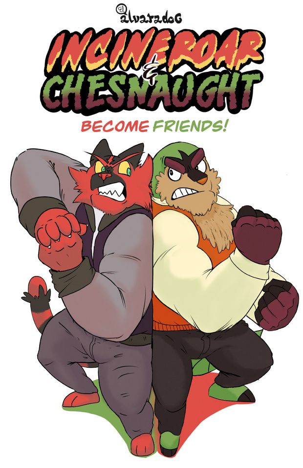 [elAlvarado] INCINEROAR & CHESNAUGHT BECOME FRIENDS! (Pokémon) [ONGOING] [elAlvarado] ガオガエンとブリガロンは友達になりましょう！ (ポケットモンスター)  [英訳]  [進行中] 1