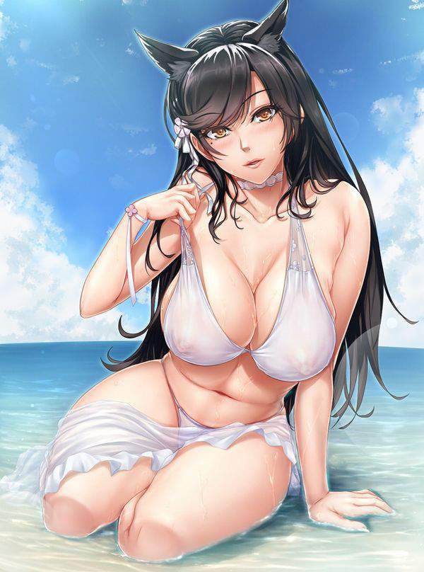 【Secondary erotic】 Here is the erotic image of girls who are exposing an obscene figure with a white swimsuit lewd 29
