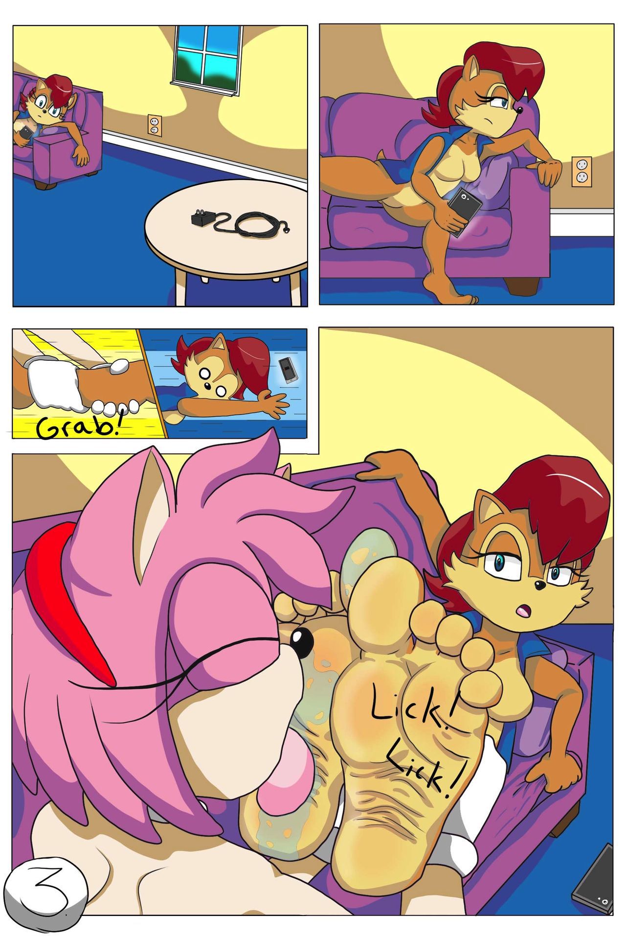 [TinyDevilHorns] Amy and Sally in: Foot Stuff (Sonic the Hedgehog) 3