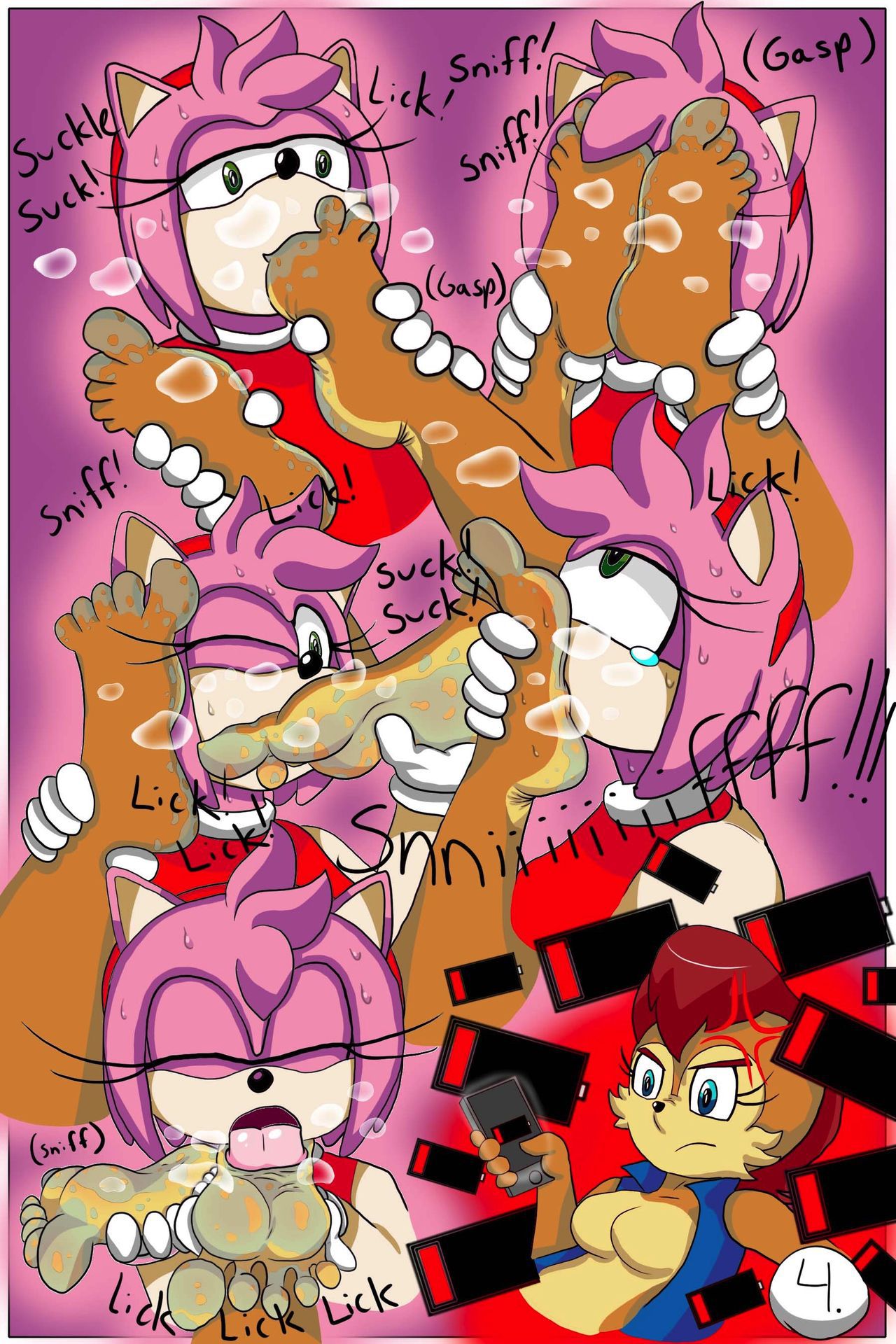 [TinyDevilHorns] Amy and Sally in: Foot Stuff (Sonic the Hedgehog) 4