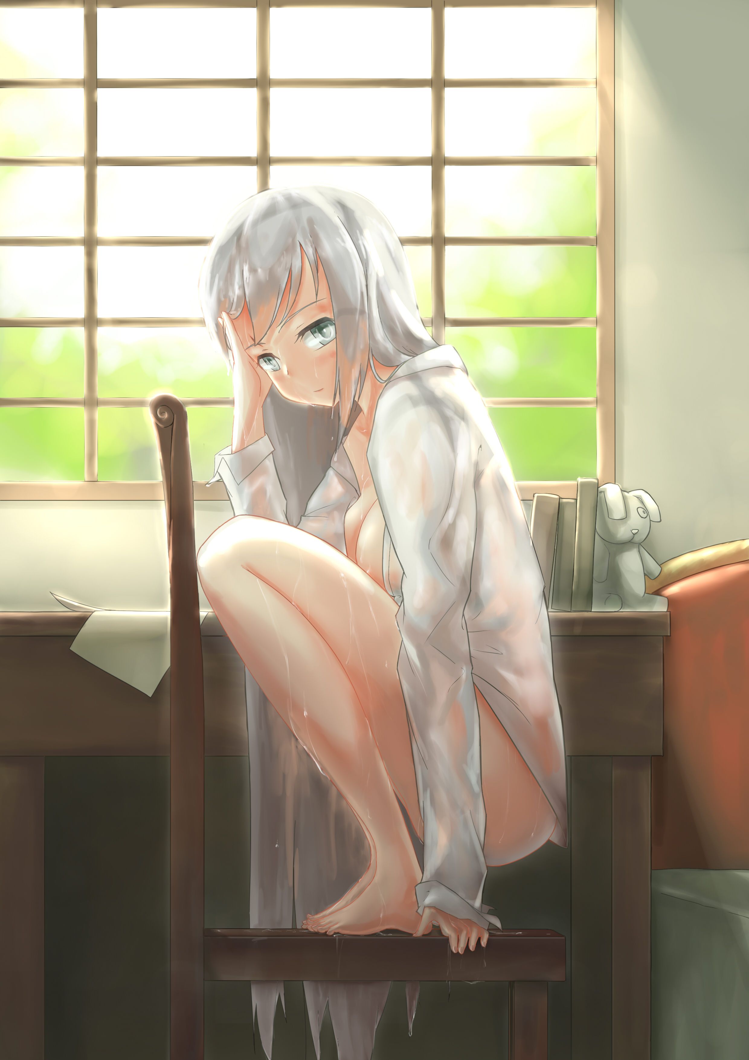 Moe illustration of naked shirt 18