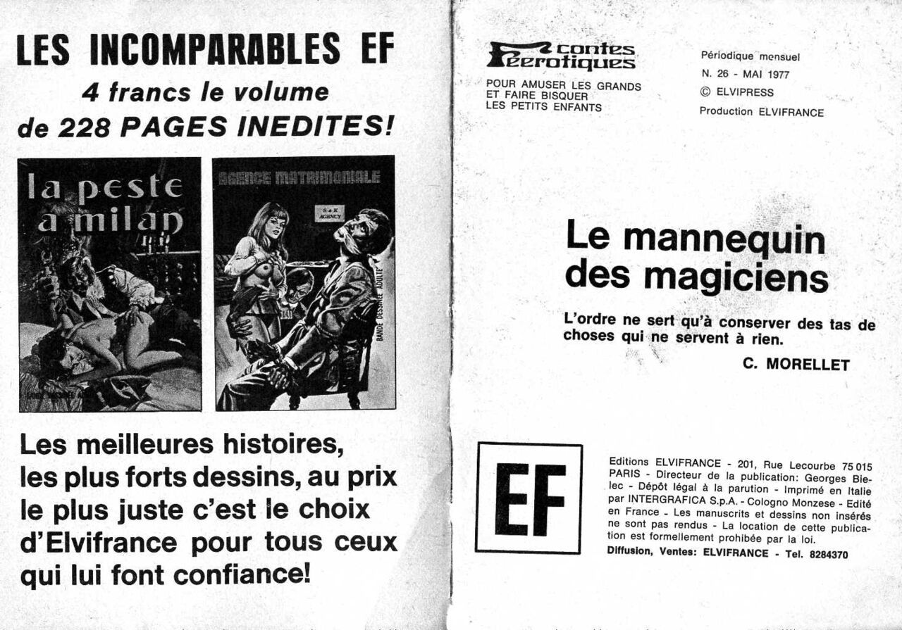 Elvifrance - Contes féérotiques 26 - Le mannequin des magiciens 2