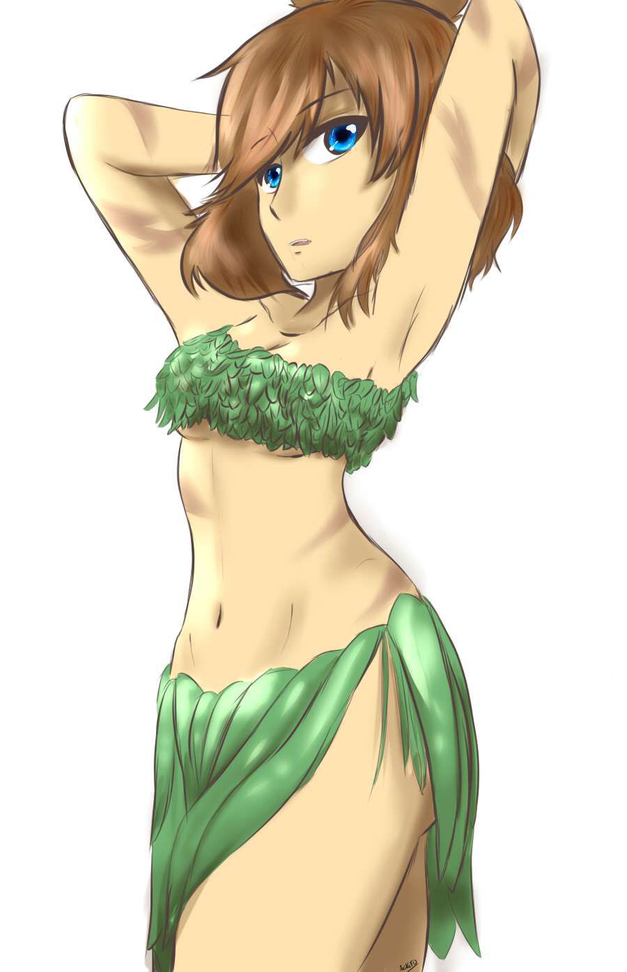 [It's so easy] secondary erotic painting of girls wearing leaf bikini ... 30