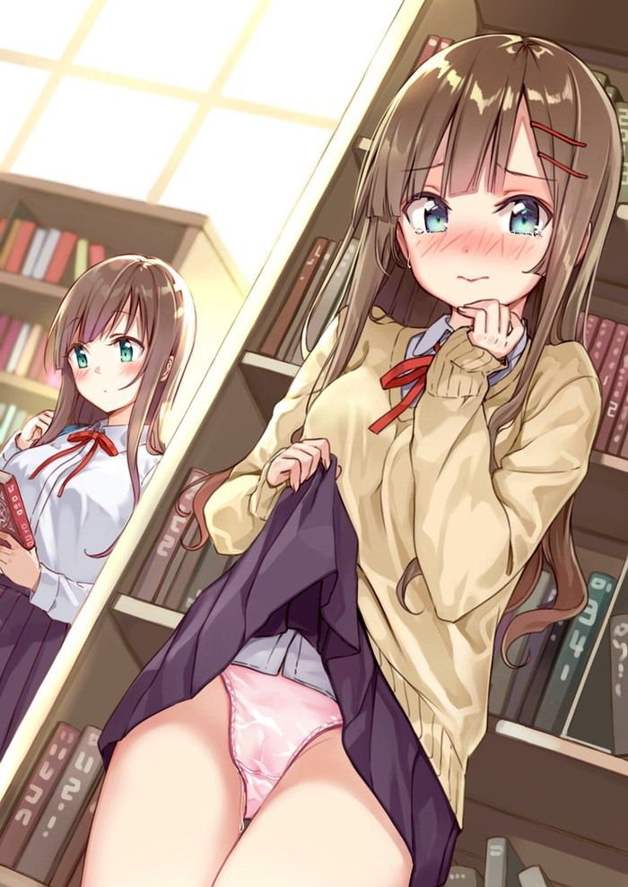 【Secondary erotic】 Here is an erotic image of a girl who shows off pants on purpose to a man 11