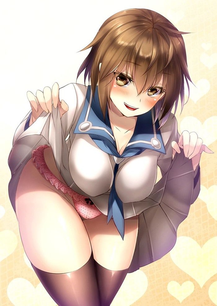 【Secondary erotic】 Here is an erotic image of a girl who shows off pants on purpose to a man 15
