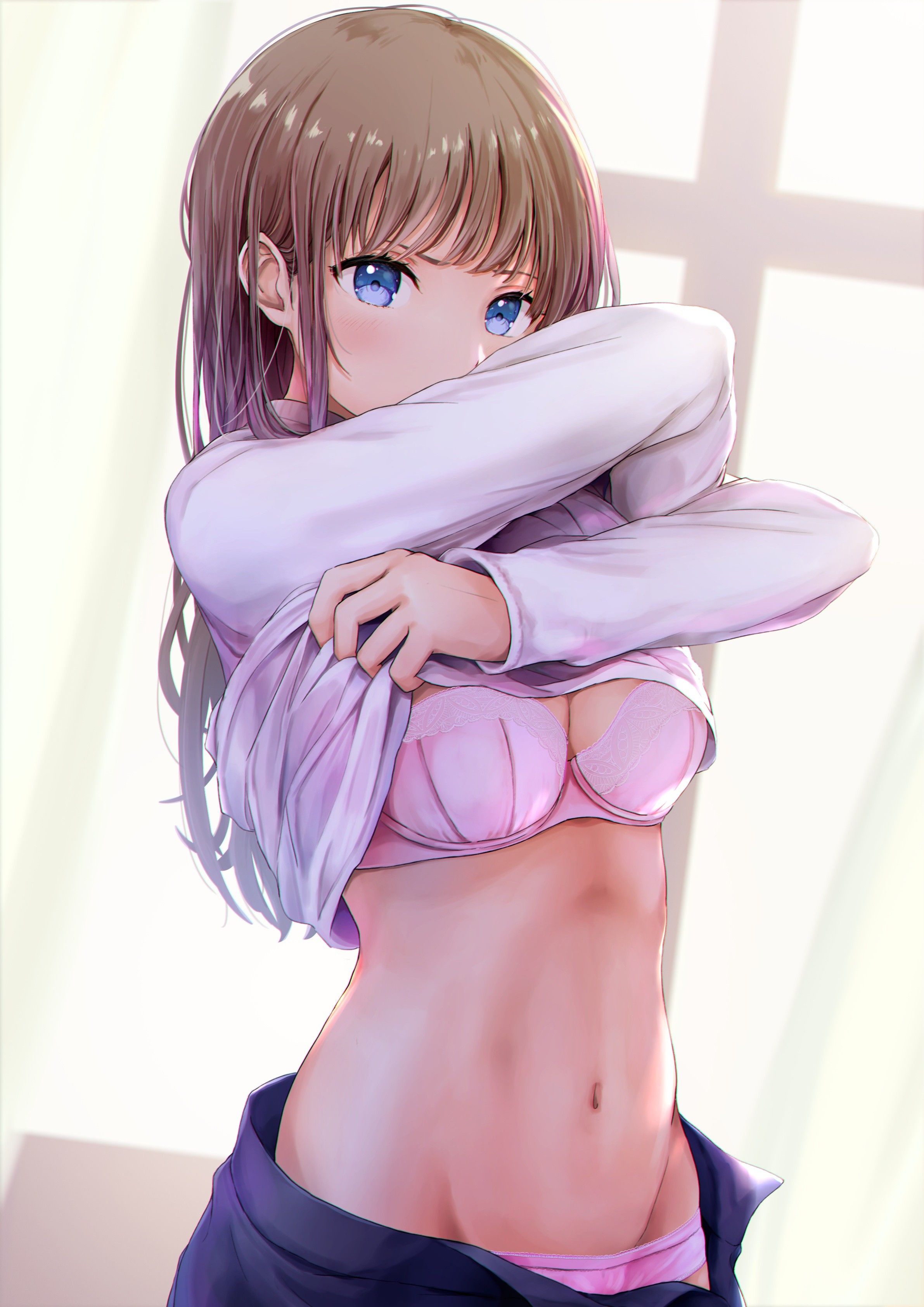 [2nd] Erotic image of a girl with her jacket pulled up and her breasts and bra fully visible Part 52 5