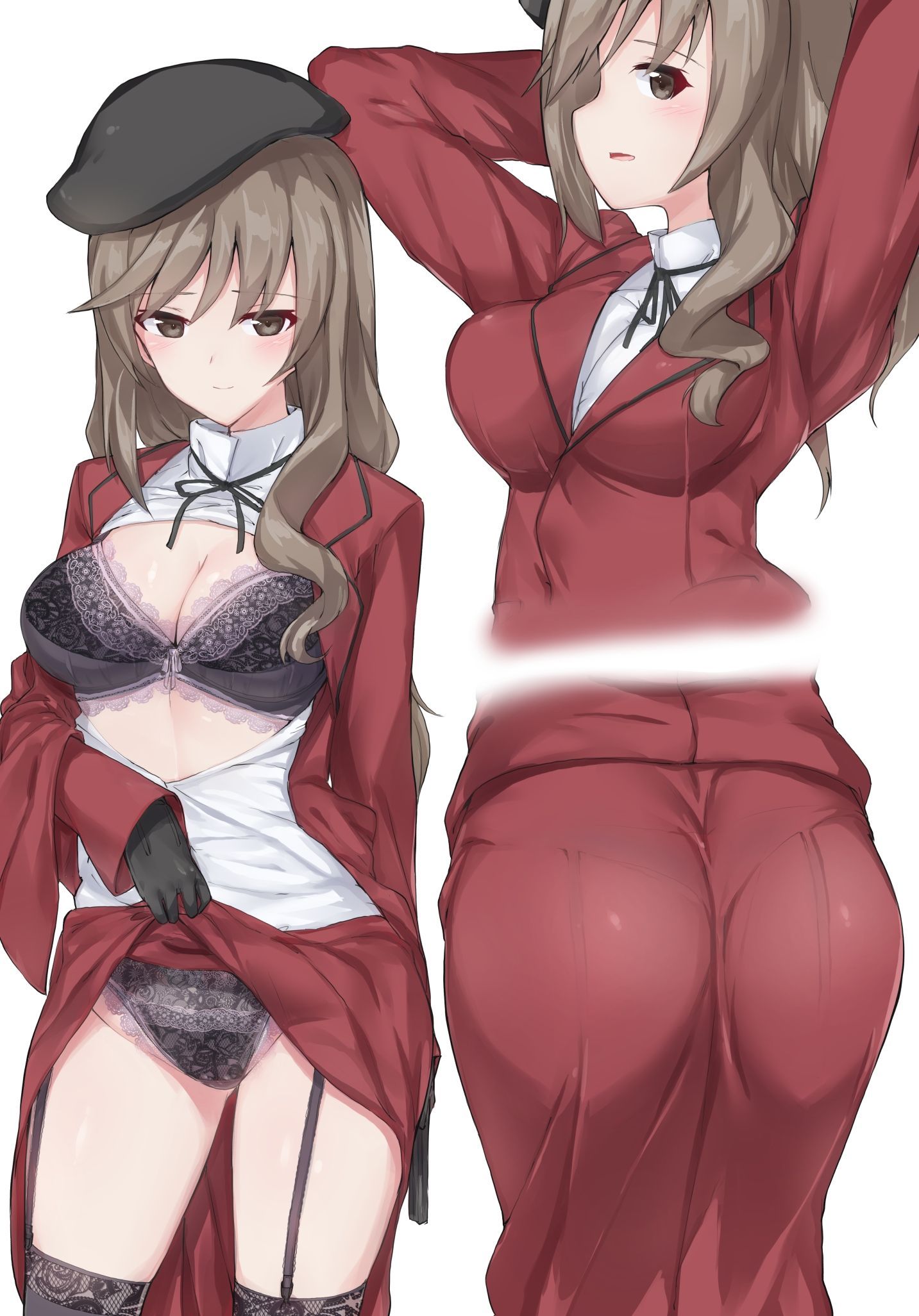 【Secondary erotic】 Here is an erotic image of a girl wearing a tight costume so that you can see the panty line 16