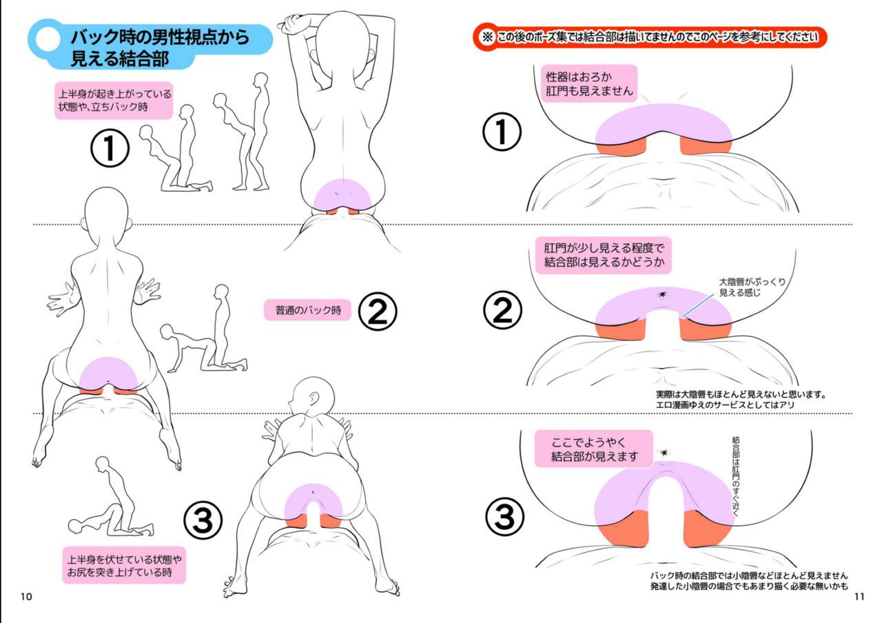 Tutorials and Poses for Hentai 1 - Doggy Style R-18解説＆ポーズ集1 基本の後背位（バック） 7