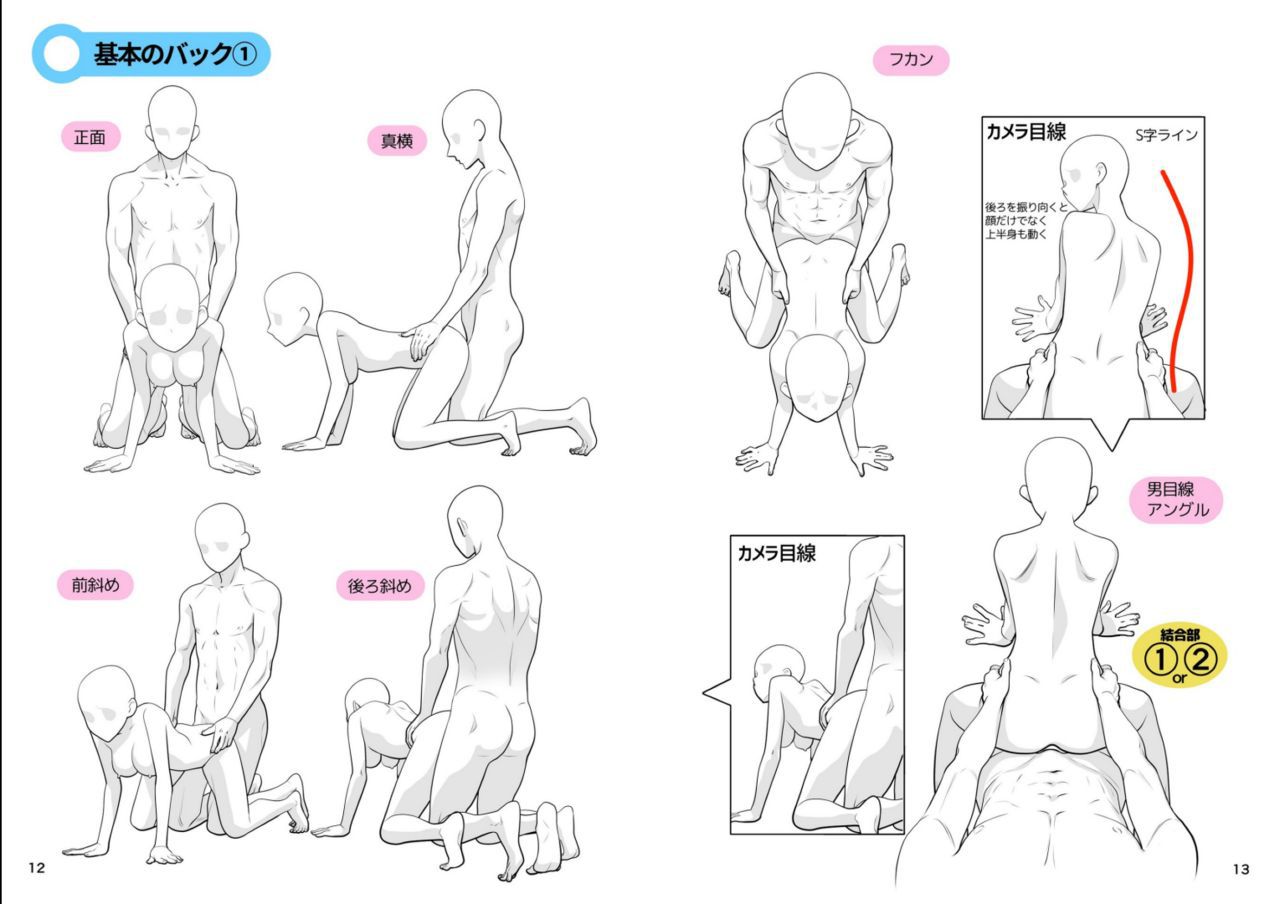 Tutorials and Poses for Hentai 1 - Doggy Style R-18解説＆ポーズ集1 基本の後背位（バック） 8