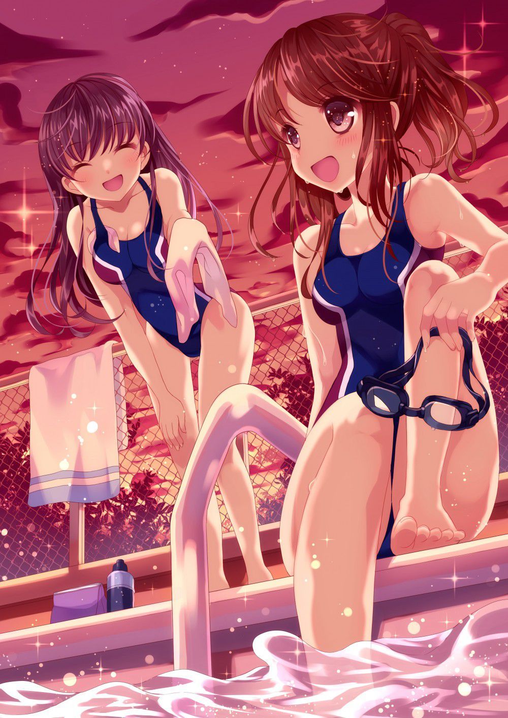 【Secondary】Erotic image excited by a girl wearing a pitch pichi swimming swimsuit 22