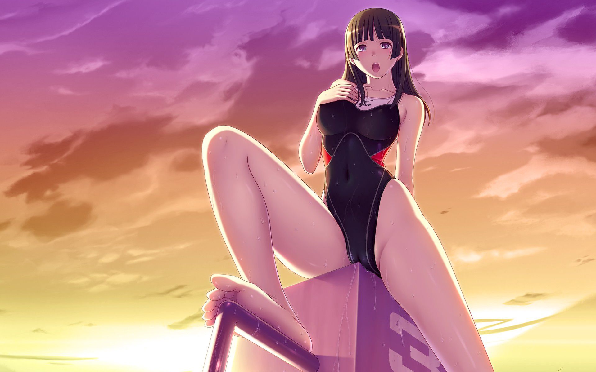 【Secondary】Erotic image excited by a girl wearing a pitch pichi swimming swimsuit 25