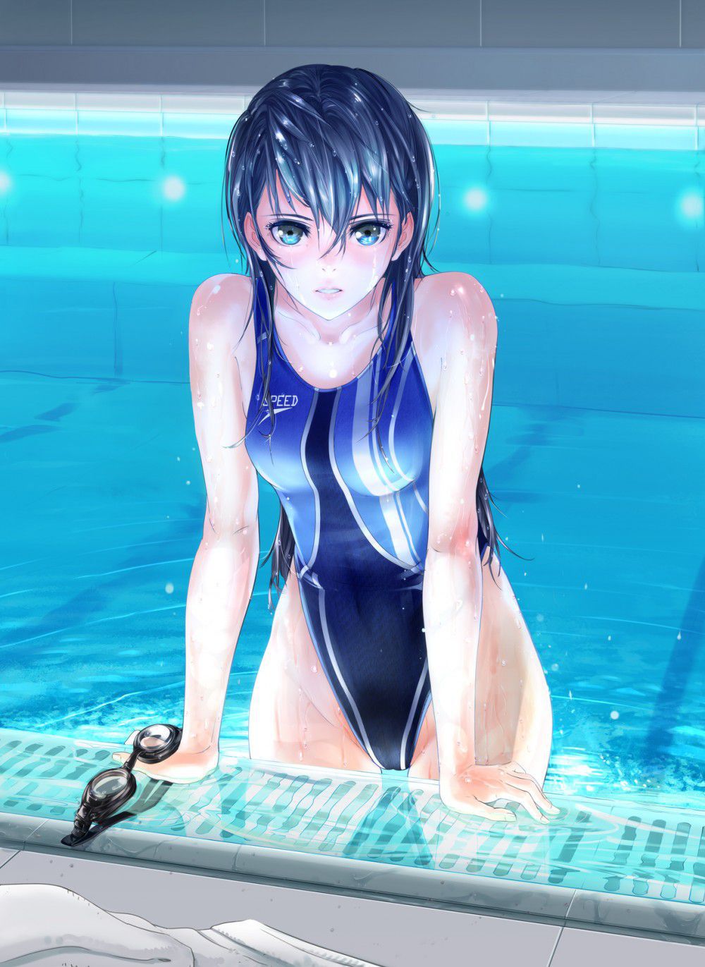 【Secondary】Erotic image excited by a girl wearing a pitch pichi swimming swimsuit 39