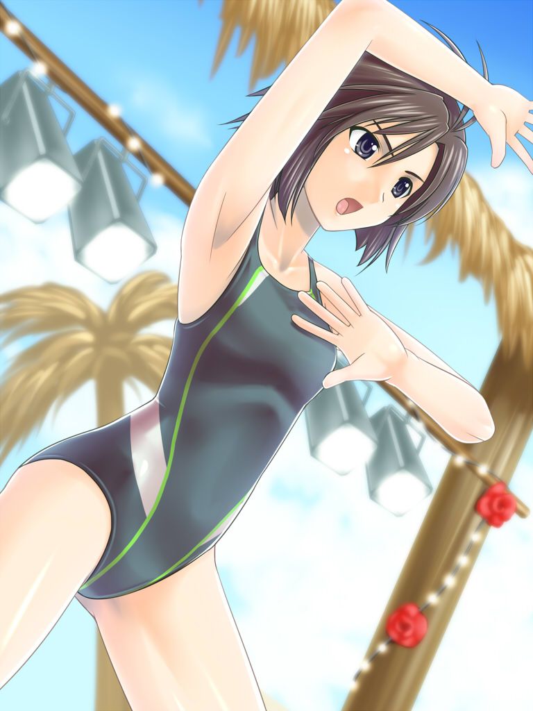 【Secondary】Erotic image excited by a girl wearing a pitch pichi swimming swimsuit 41