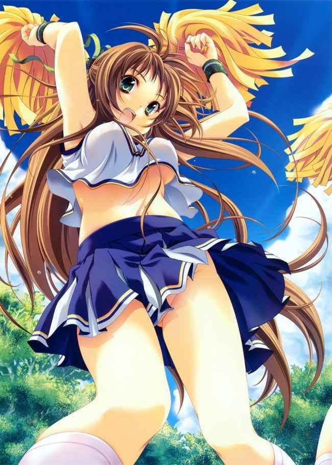 【Erotic Anime Summary】 Image collection of the appearance that the beautiful girls and beautiful girls of the cheerleader show without hail [38 sheets] 23