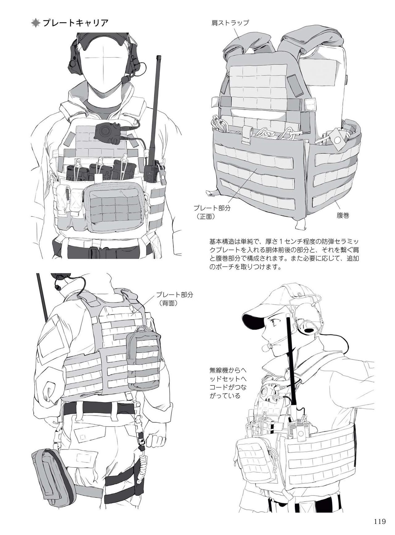How to draw military uniforms and uniforms From Self-Defense Forces 軍服・制服の描き方 アメリカ軍・自衛隊の制服から戦闘服まで 122