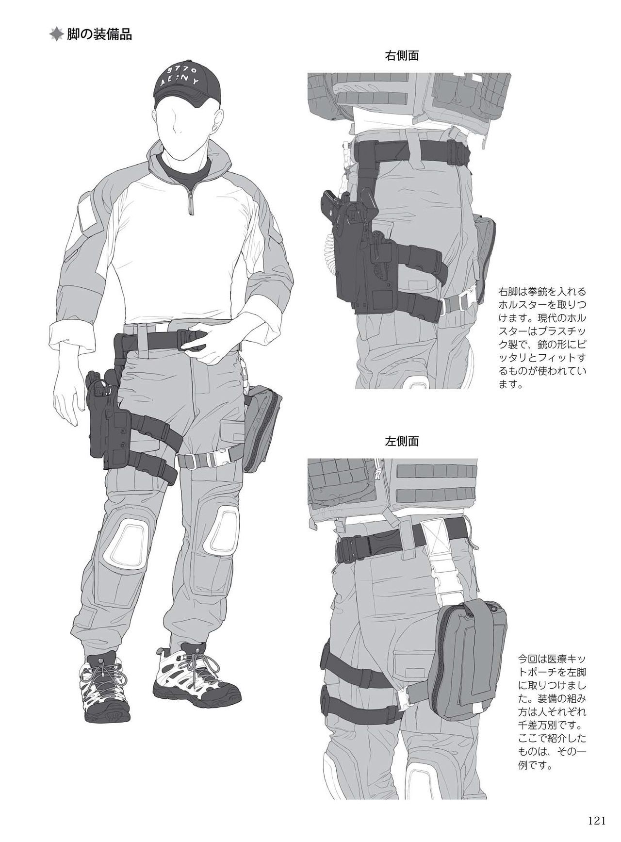 How to draw military uniforms and uniforms From Self-Defense Forces 軍服・制服の描き方 アメリカ軍・自衛隊の制服から戦闘服まで 124